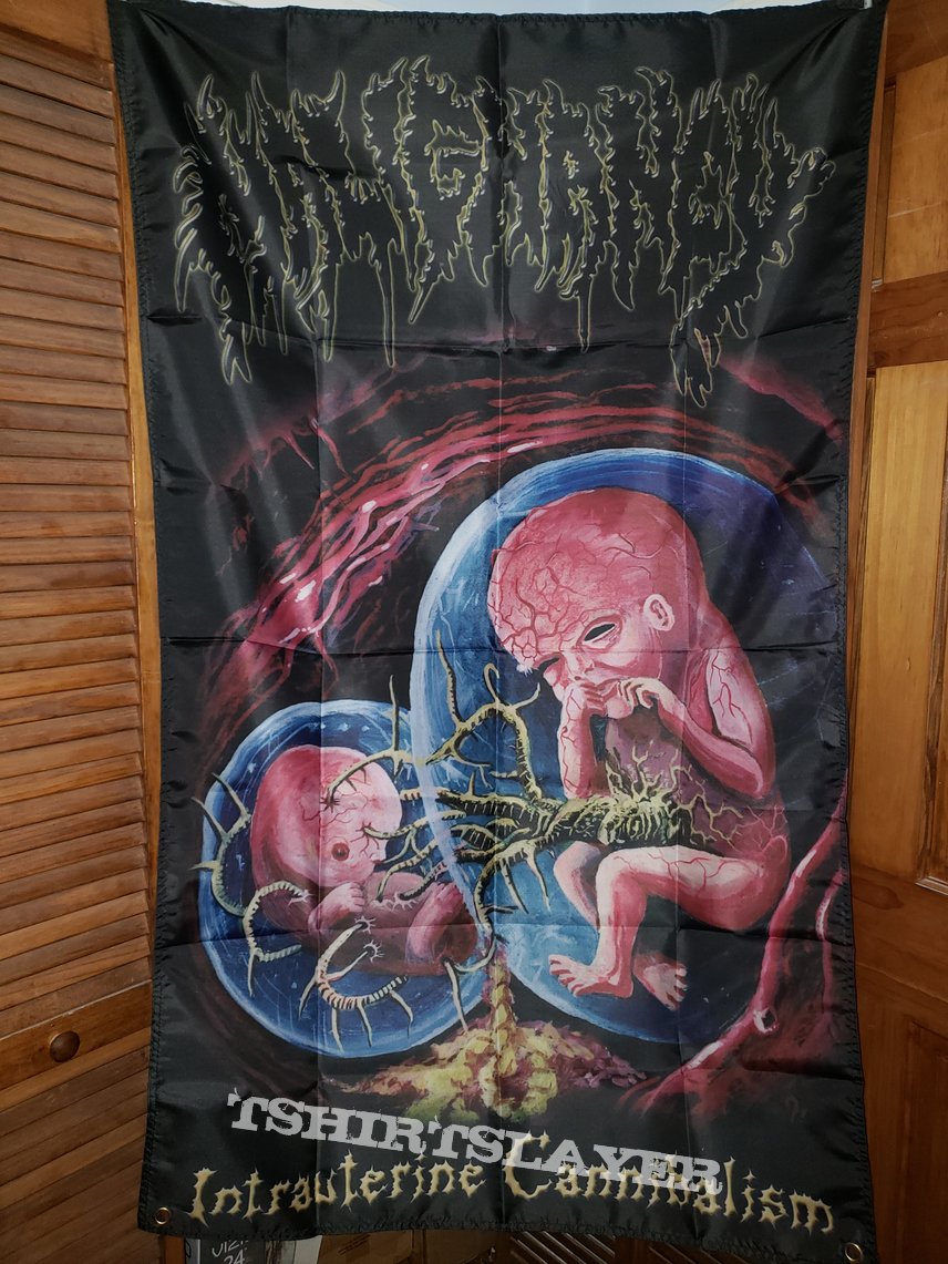 Malignancy - Intrauterine Cannibalism FLAG | TShirtSlayer TShirt