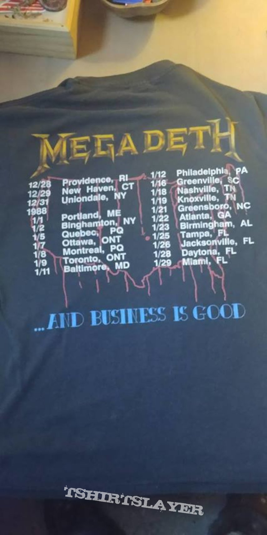 Megadeth &quot;Killing is my buisness&quot; 1988 tour