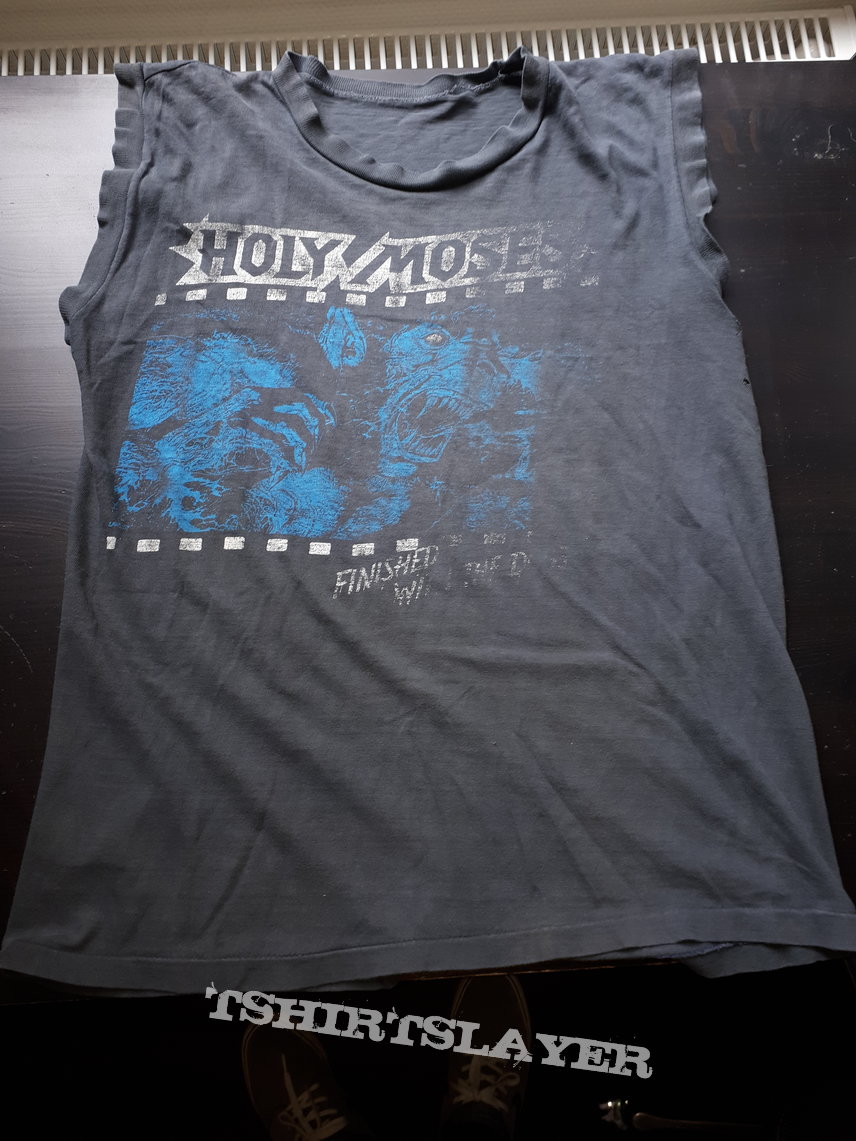 Holy moses finished with the dogs vintage shirt 