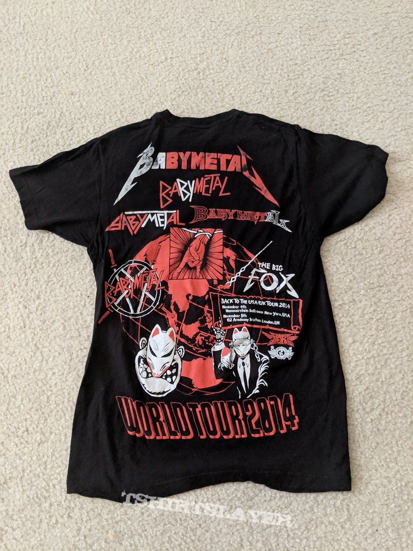 Babymetal - The Big Fox 2014 US/UK world tour shirt