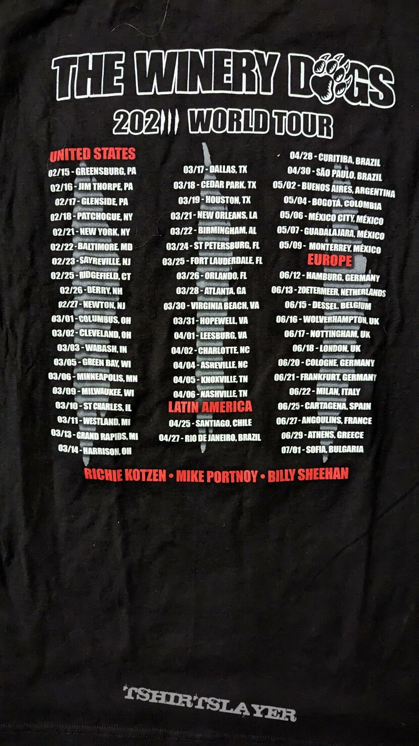 The Winery Dogs  - 2023 World Tour Shirt