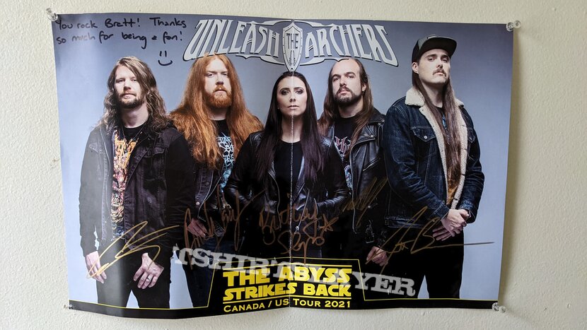 Unleash the Archers - The Abyss Strikes Back Caada/US Tour 2021 poster (signed)