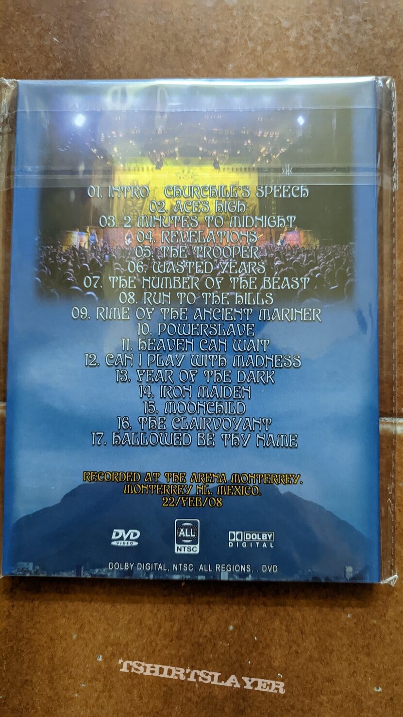 Iron Maiden - Somewhere Back In Time - Monterrey, MX bootleg DVD |  TShirtSlayer TShirt and BattleJacket Gallery