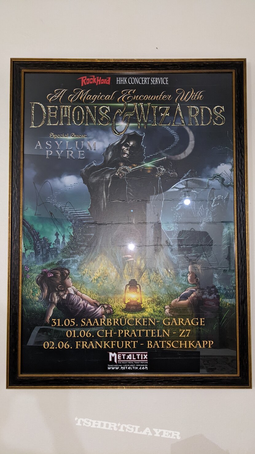 Demons &amp; Wizards - 2019 Switzerland tour poster (signed)