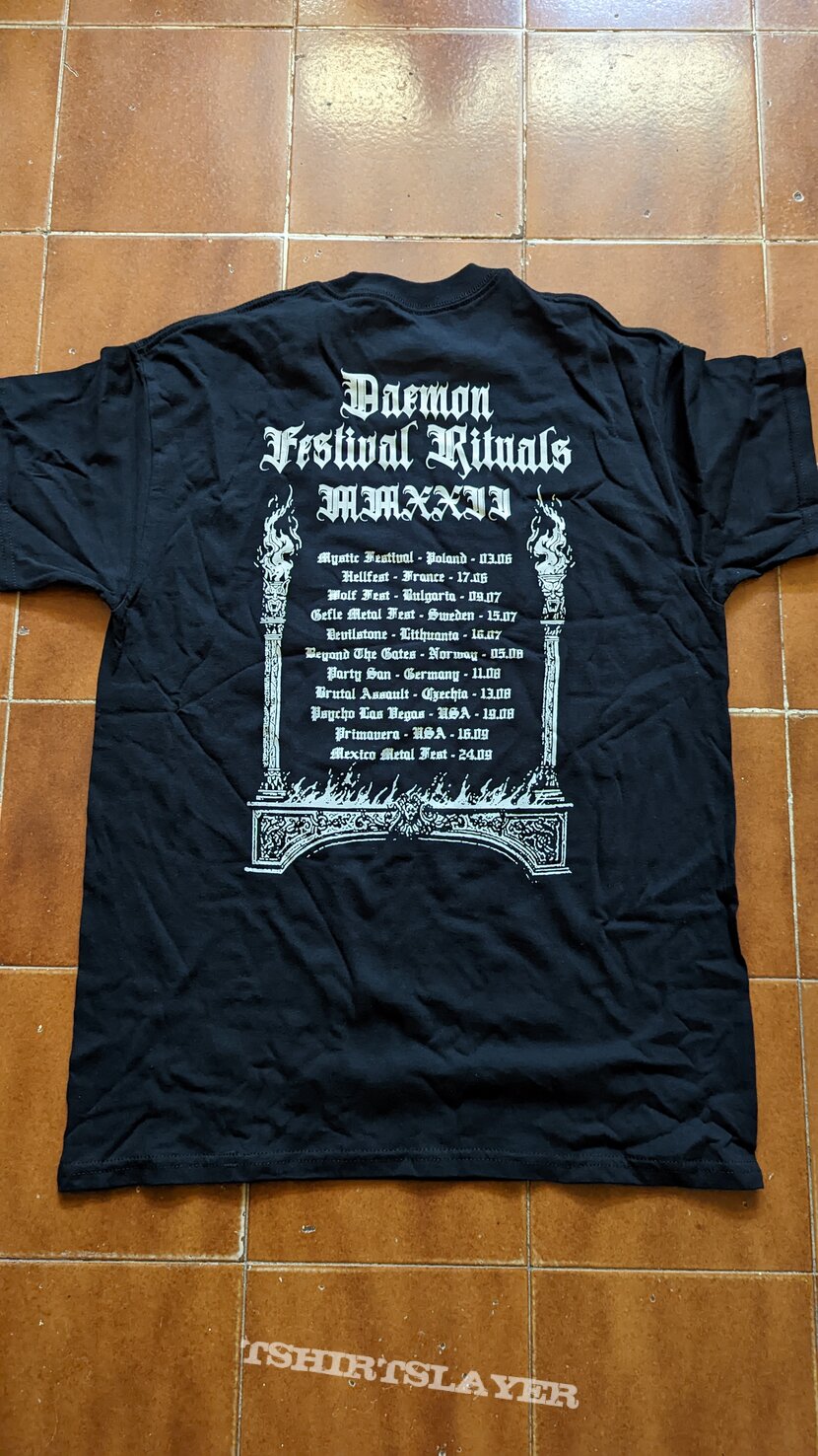 Mayhem  - Daemon Festival Rituals MMXXII tour shirt