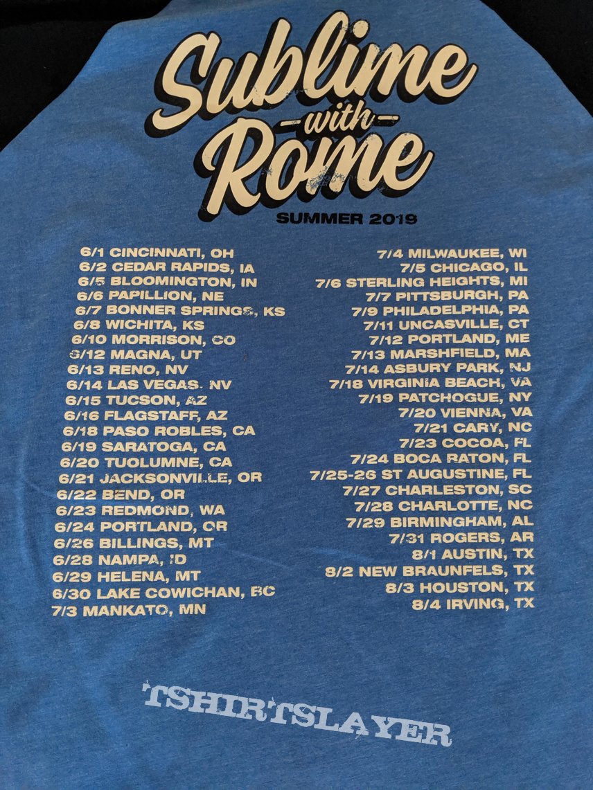 Sublime with Rome - Summer Tour 2019 3/4 sleeve (baseball) shirt
