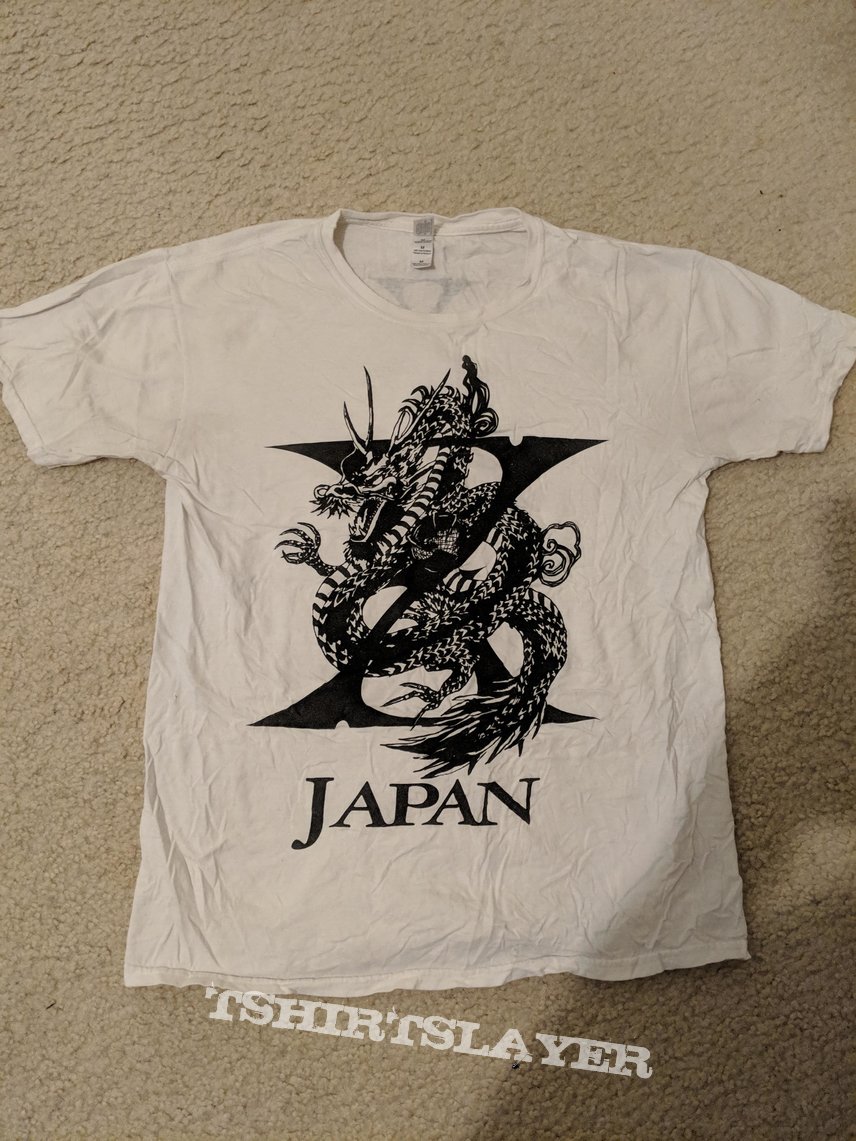 X Japan - dragon logo shirt (white) | TShirtSlayer TShirt and ...