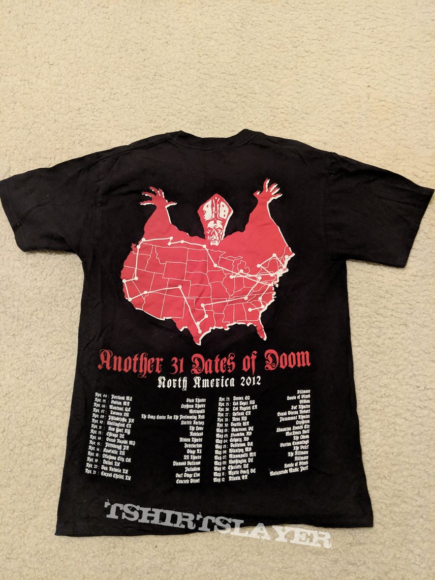 Ghost - Another 31 Dates of Doom North America 2012 tour shirt