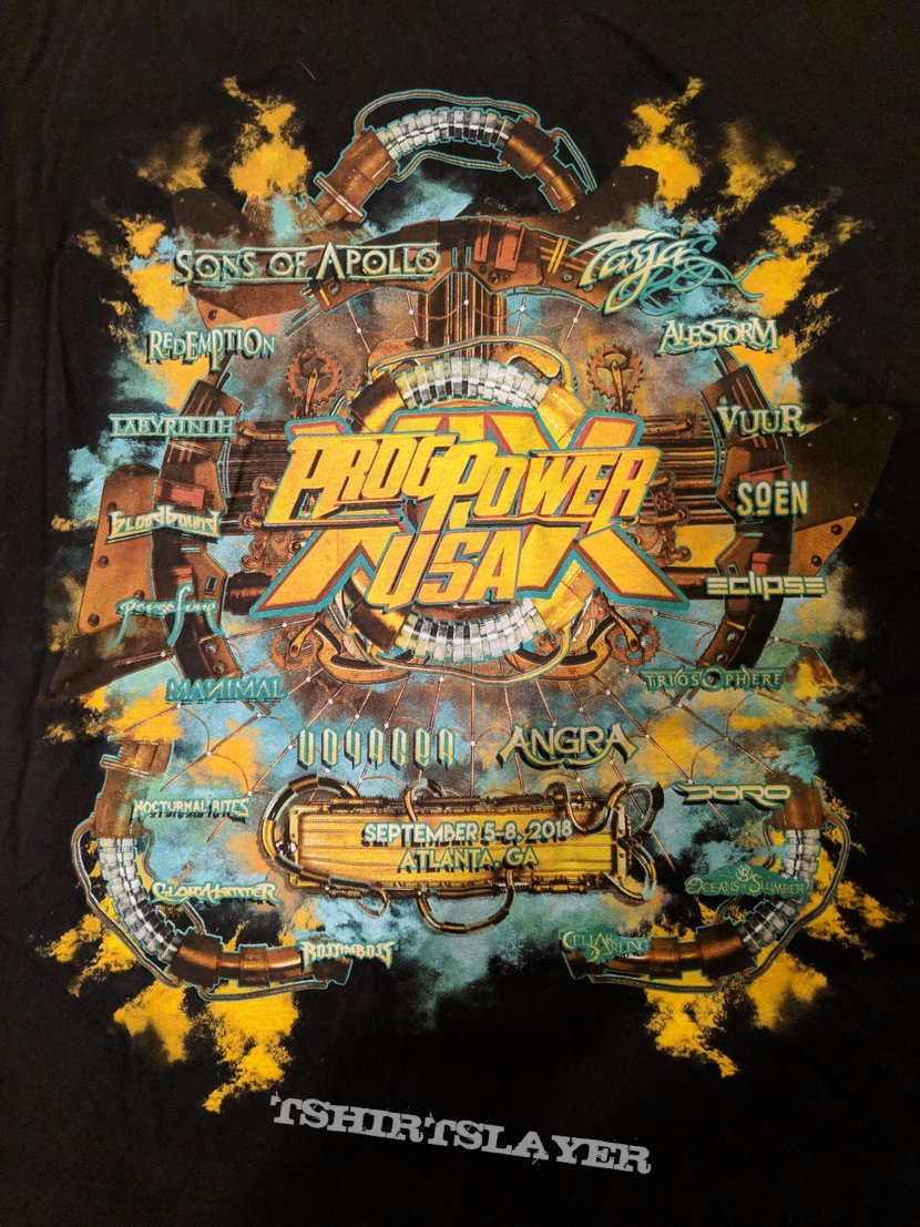 Triosphere ProgPower USA XIX 2018 event shirt (standard black)