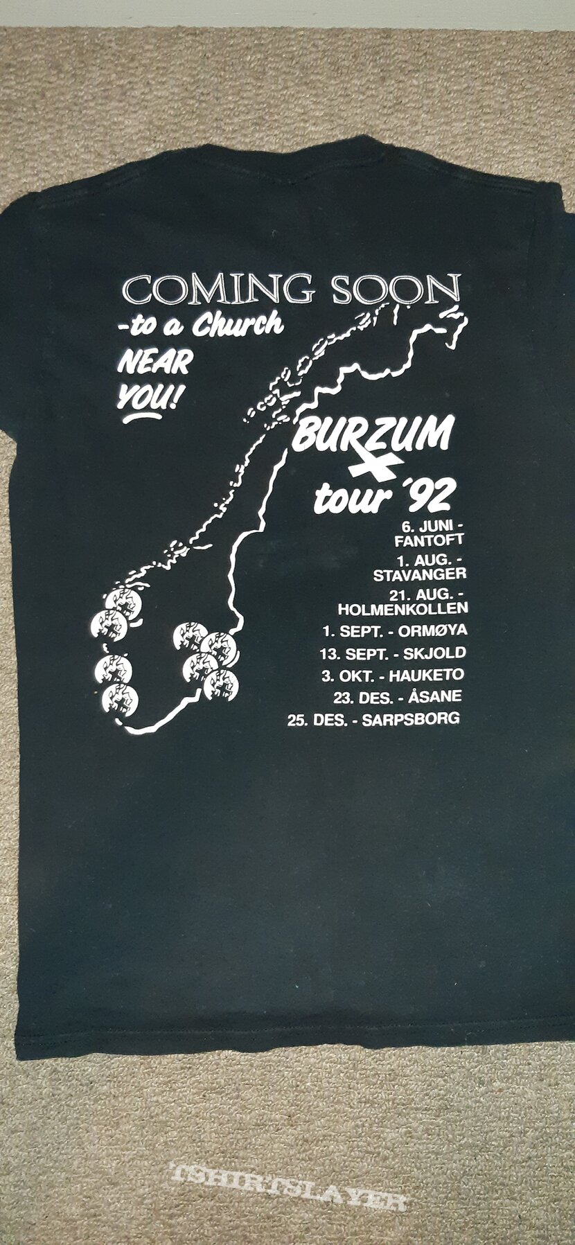 Burzum &quot;Coming Soon To A Church Near You&quot; T Shirt