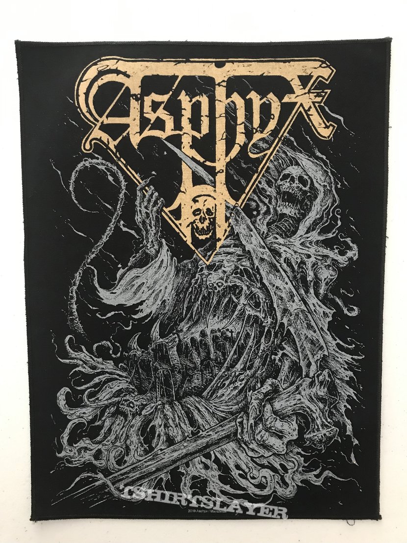 Asphyx printed backpatch
