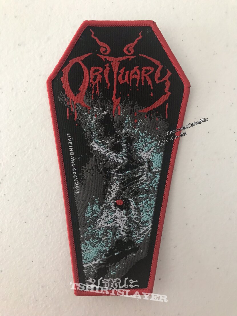 Obituary coffin woven patch