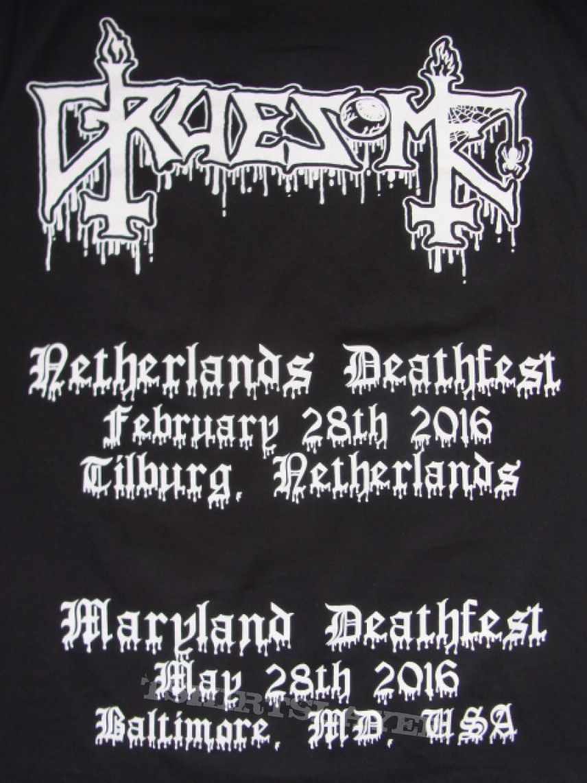 Gruesome-Power through Death Metal Tourshirt,2016