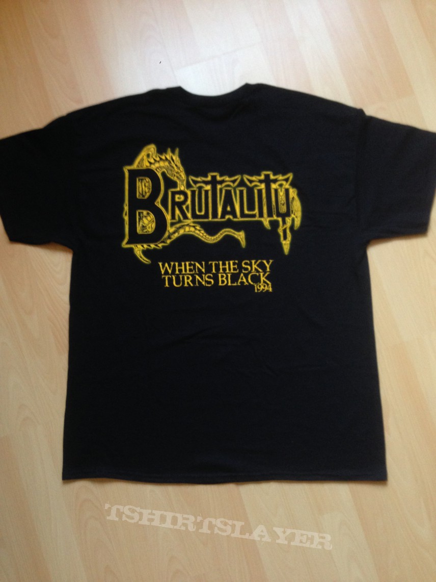 BRUTALITY-When the Sky turns black,official reprint shirt,2013