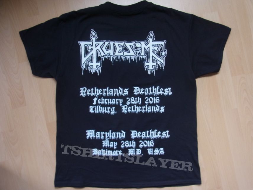 Gruesome-Power through Death Metal Tourshirt,2016