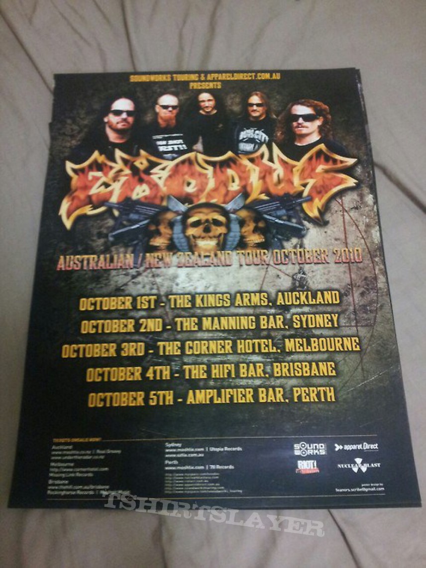 Exodus 2010 Australian Tour Poster