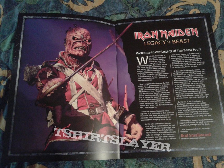 Iron Maiden Legacy Of The Beast Tourbook