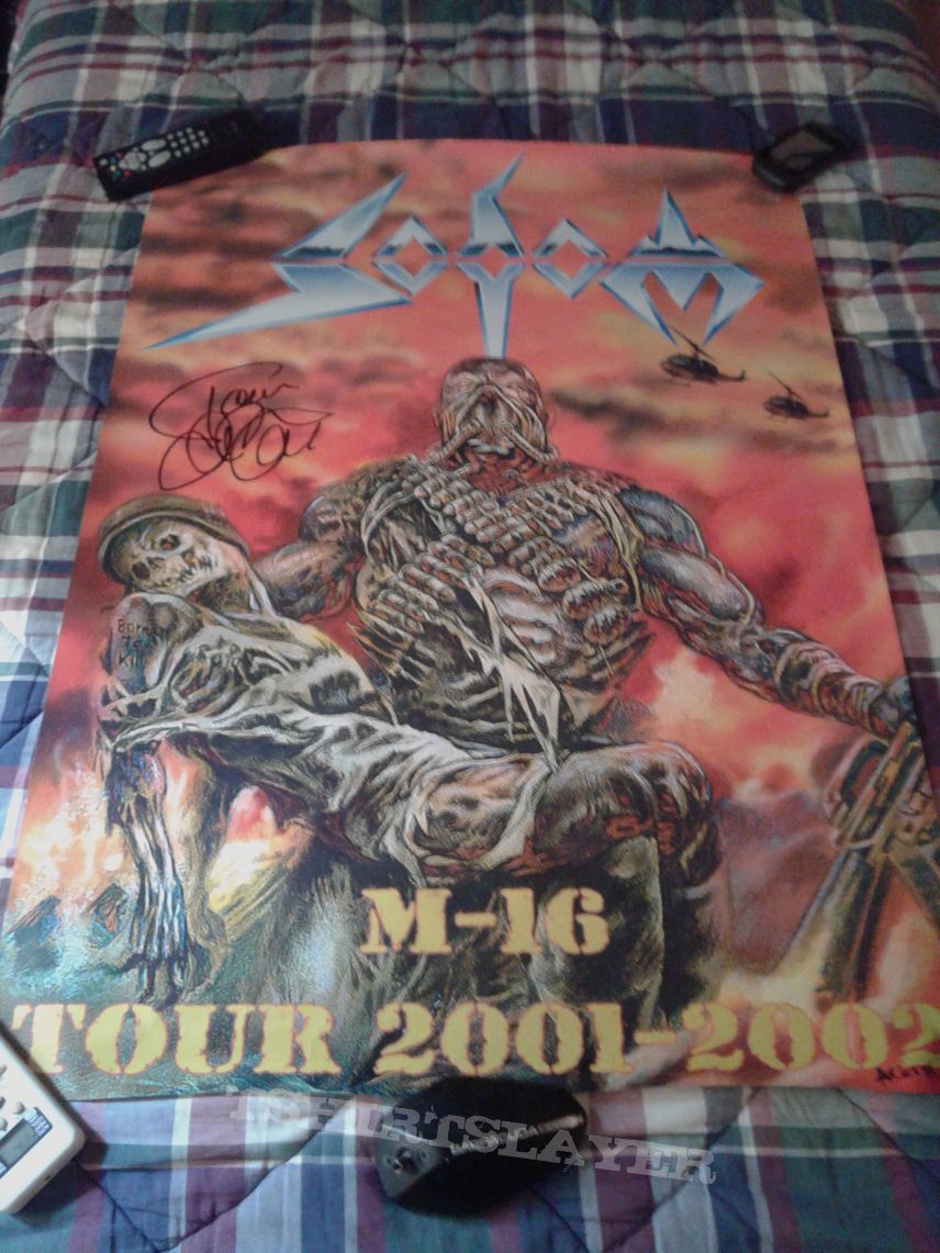 Sodom - M16 tour Poster Signed by Tom Angelripper