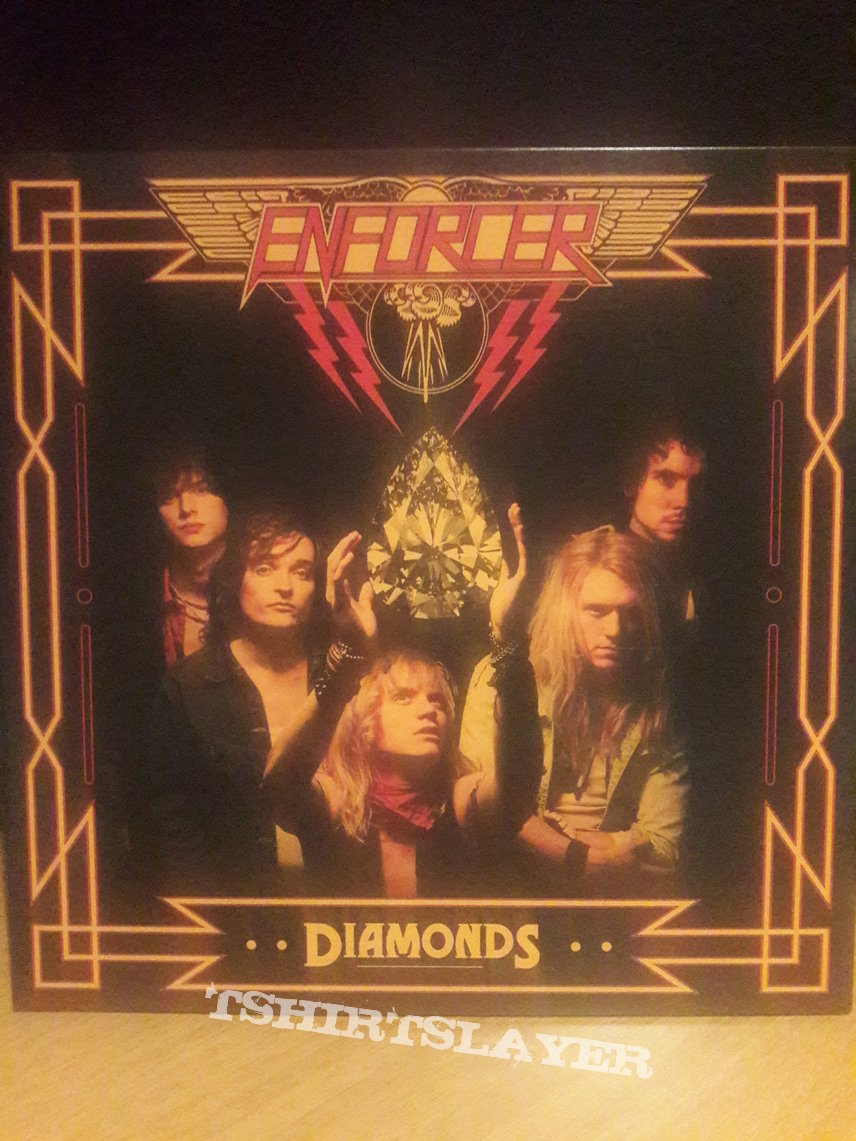 Enforcer ‎– Diamonds Yellow/Red LP