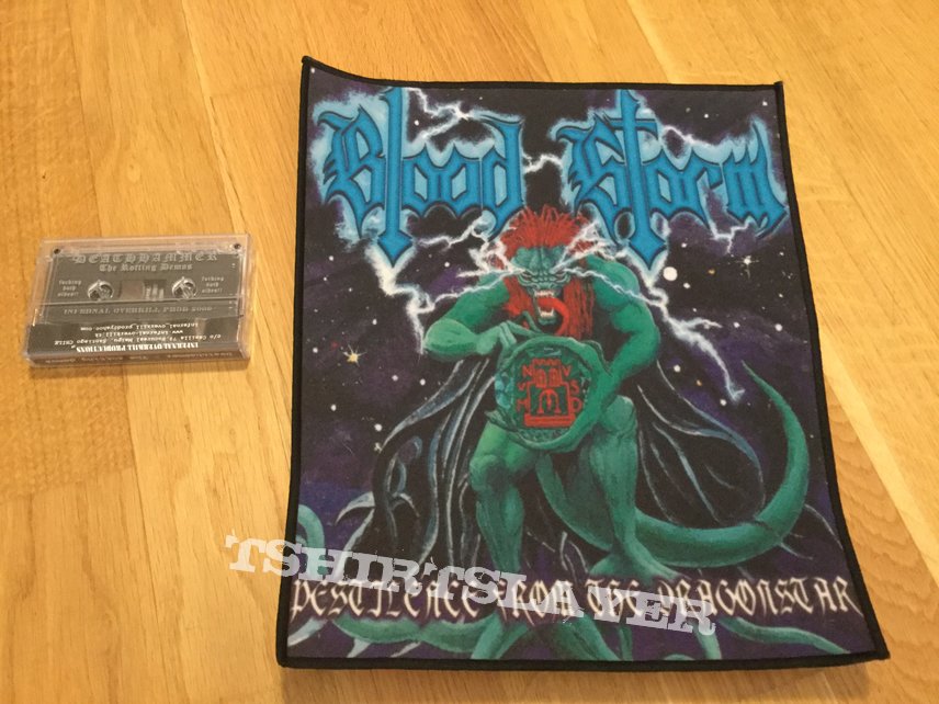 Blood Storm Back patch, black metal! Pestilence from the Dragonstar 