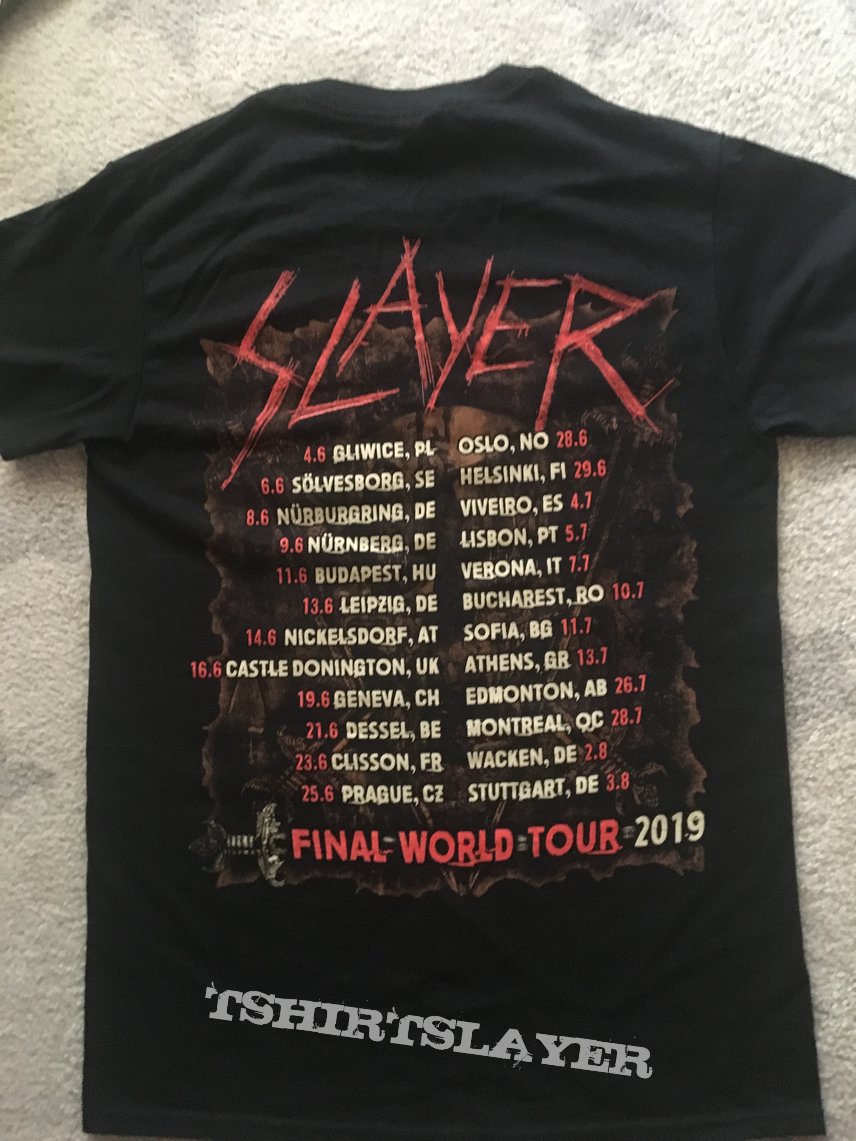 Slayer official last tour merch