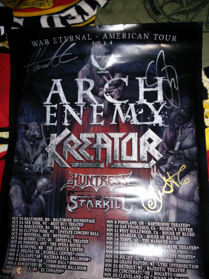 Huntress &amp; Arch Enemy signed posters