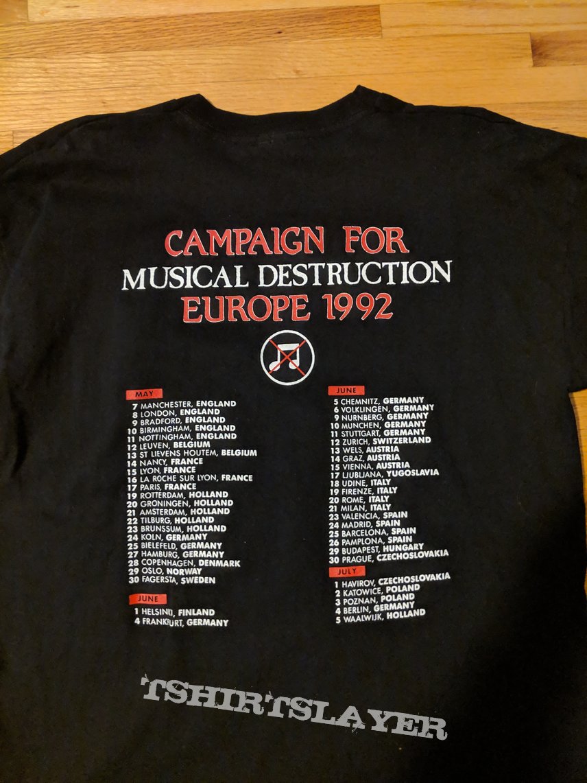 Napalm Death European Tour 1992