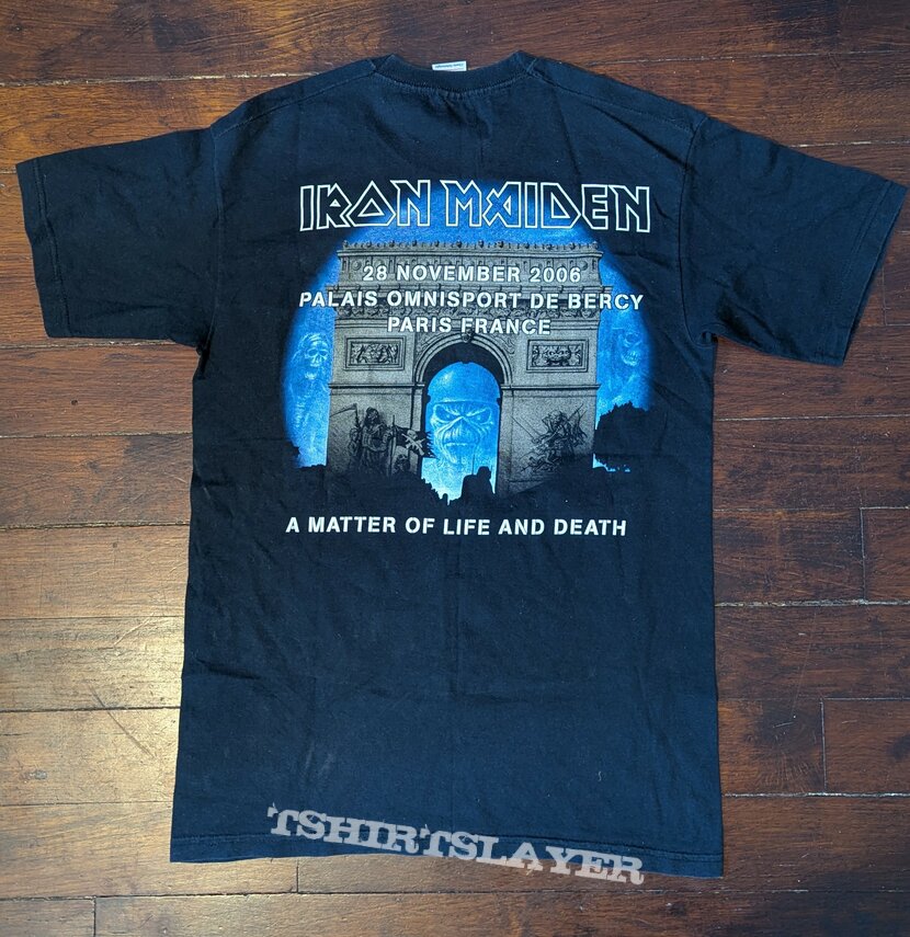 Iron Maiden A Matter of Life and Death 2006 Tour Paris shirt