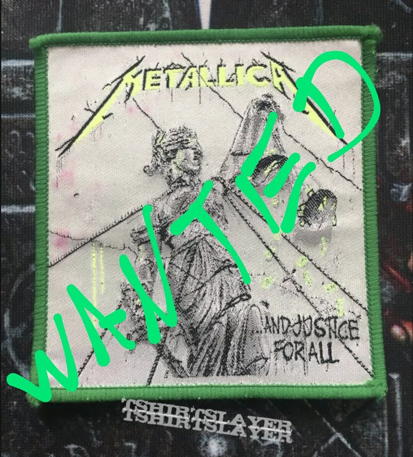 Metallica Green And Justice patch 