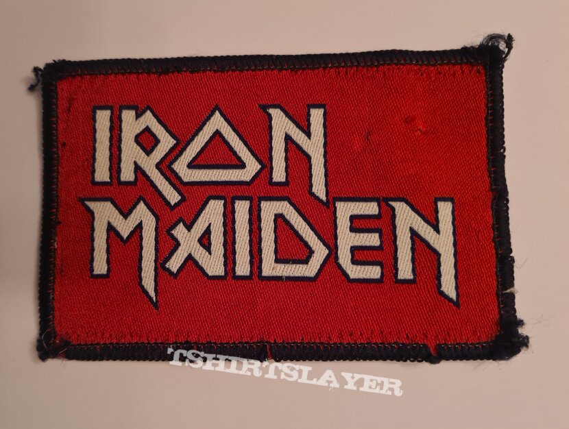 Iron Maiden Red background logo