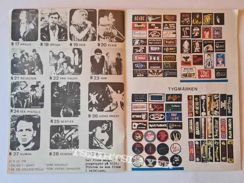 Supergroup catalog from 1982-83 with patches, pins and prints