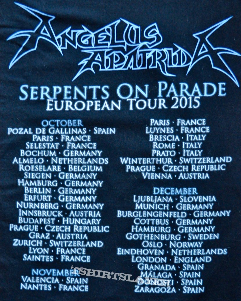 ANGELUS APATRIDA Serpents On Parade Tour Shirt