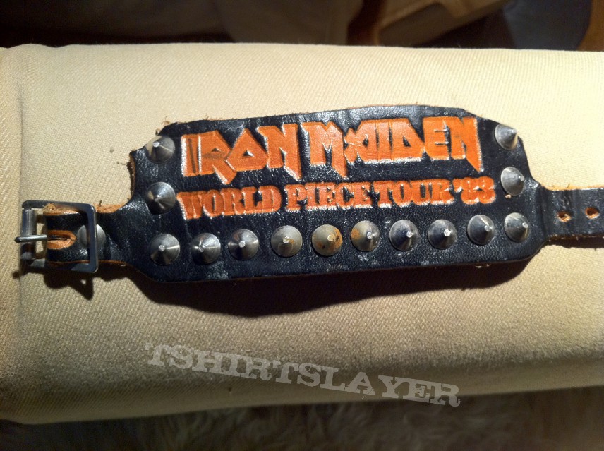 Other Collectable - Ironmaiden studded wrist band from the 83´ tour