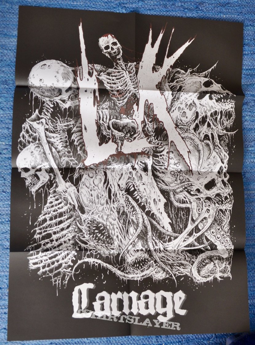 Lik ‎– Carnage Red Opaque with Black Splatter Vinyl