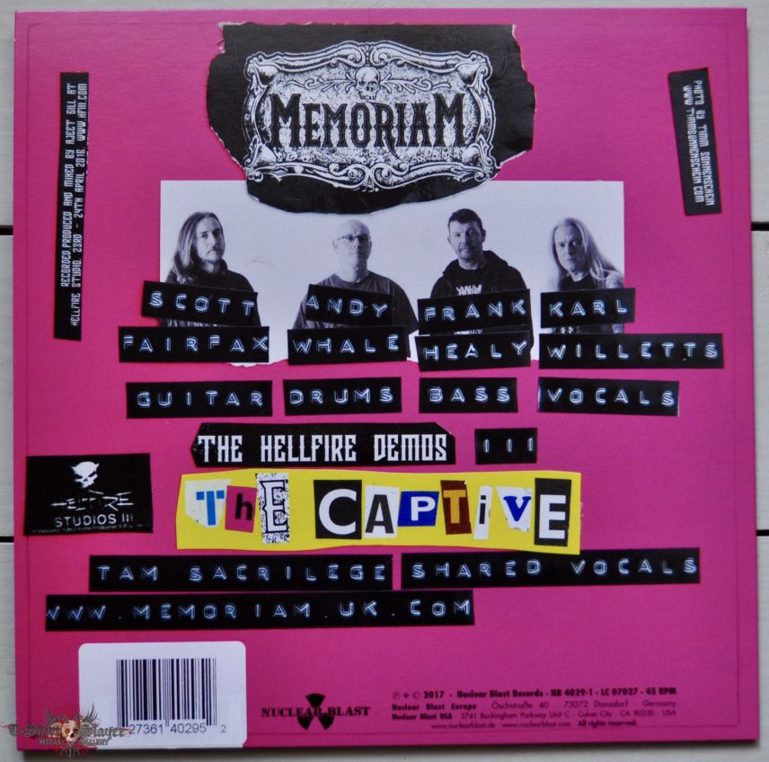 Memoriam ‎– The Hellfire Demos III 7&quot; Neon Pink Coloured Vinyl