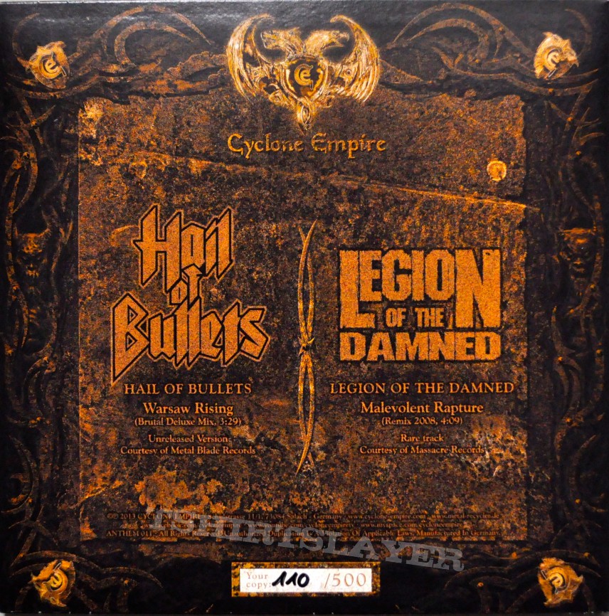 HAIL OF BULLETS VS. LEGION OF THE DAMNED Imperial Anthems No. 11 Original 7&quot; Single Vinyl