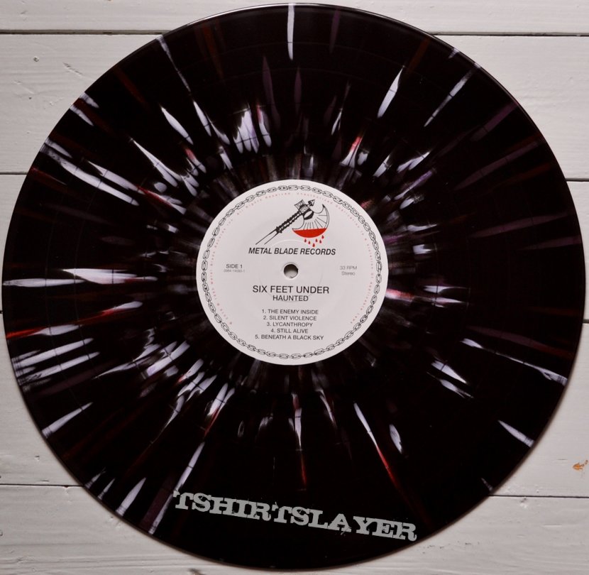 SIX FEET UNDER Haunted Black/White &amp; Purple Splatter Coloured Vinyl