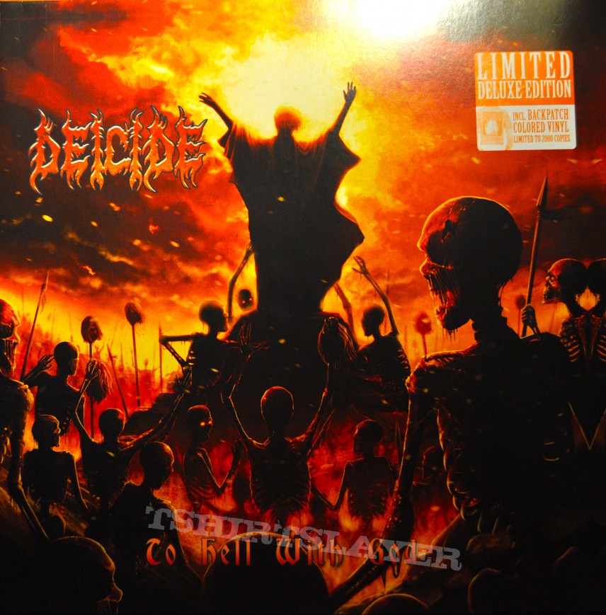 Other Collectable - Deicide To Hell With God Limited Edition Nr. 99 of 2000 Original Red Vinyl With Back Patch