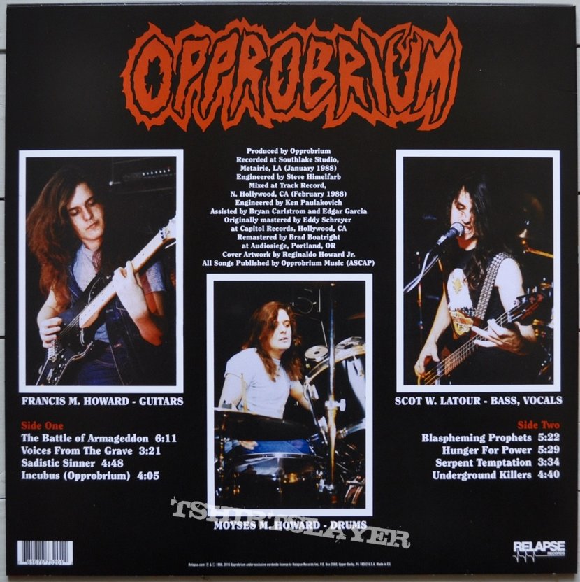OPPROBRIUM Serpent Temptation Original Vinyl 
