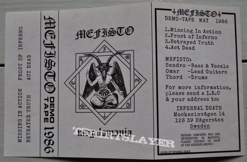 Mefisto ‎– Megalomania &amp; The Puzzle Demo Cassette Box + Patch