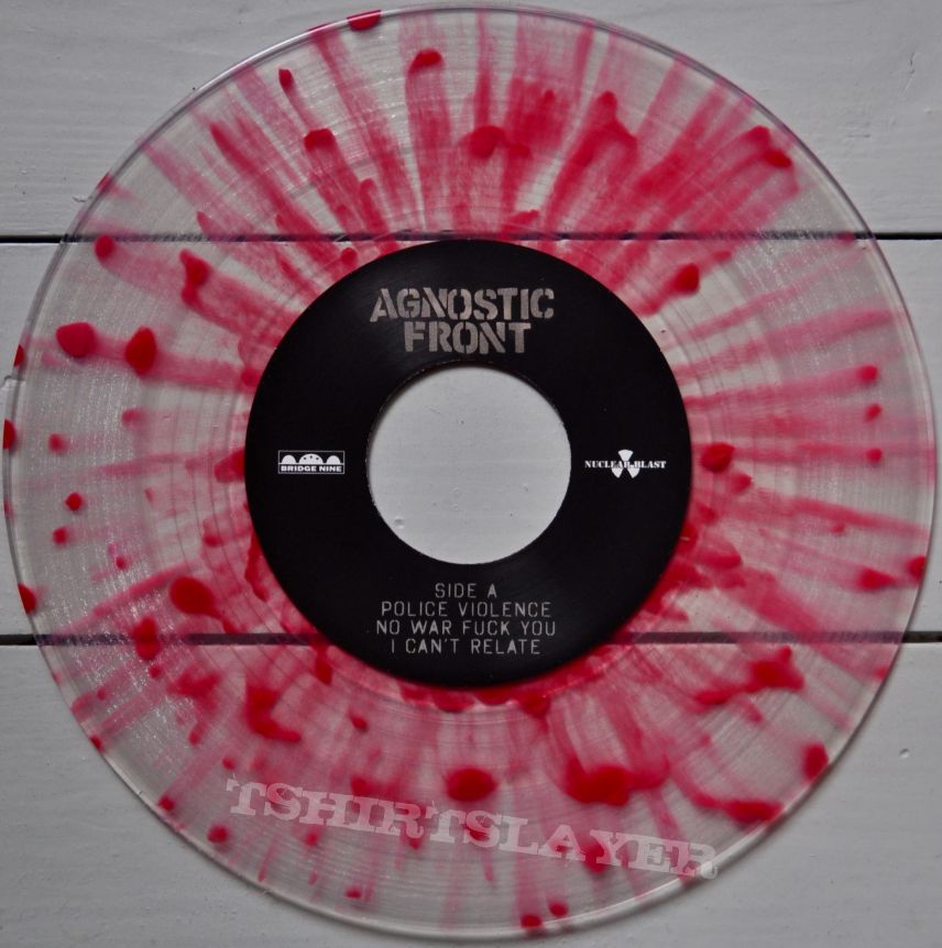 AGNOSTIC FRONT Police Violence Original Clear With Red Splatter Vinyl