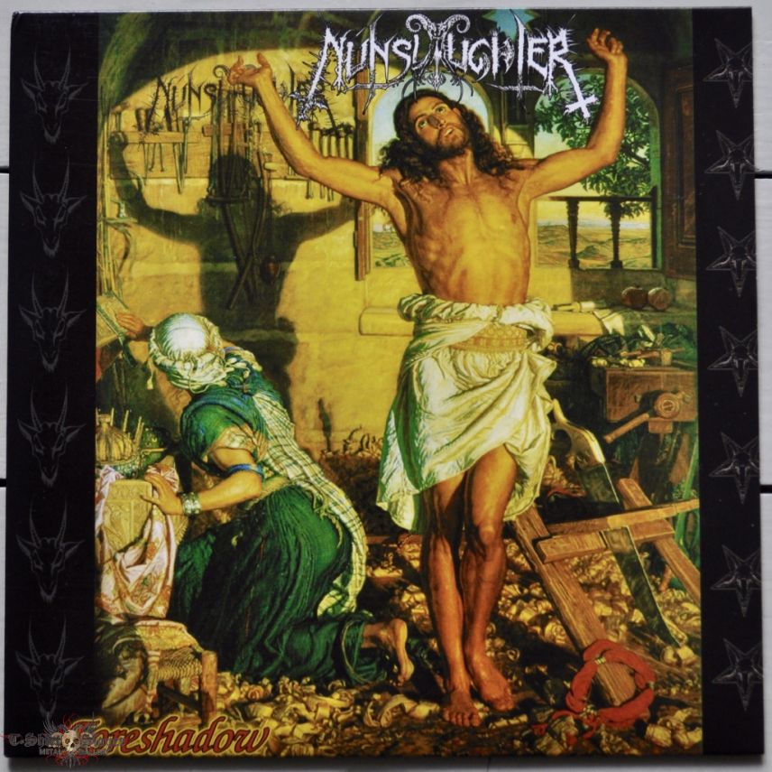 Nunslaughter / Goatlord ‎– Foreshadow / Reaper Of Man  Original Yellow Vinyl