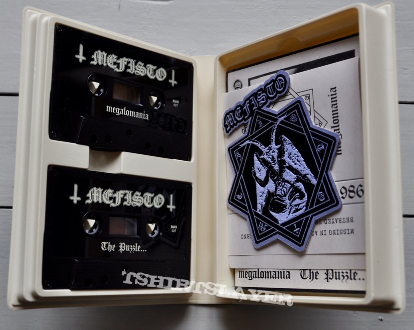 Mefisto ‎– Megalomania &amp; The Puzzle Demo Cassette Box + Patch