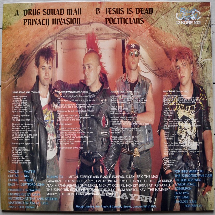 The Exploited ‎– Jesus Is Dead EP Vinyl