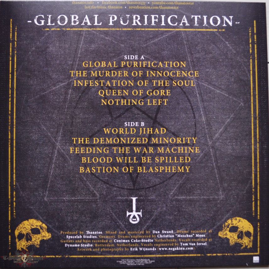 Restraint fingerprint Machu Picchu THANATOS Global Purification Original Silver Vinyl | TShirtSlayer TShirt and BattleJacket Gallery Restraint fingerprint Machu Picchu THANATOS Global Purification Original Silver Vinyl | TShirtSlayer TShirt and BattleJacket Gallery