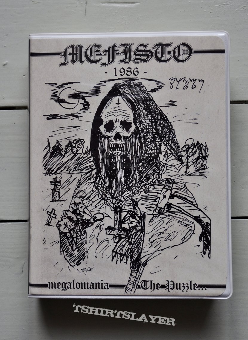 Mefisto ‎– Megalomania &amp; The Puzzle Demo Cassette Box + Patch