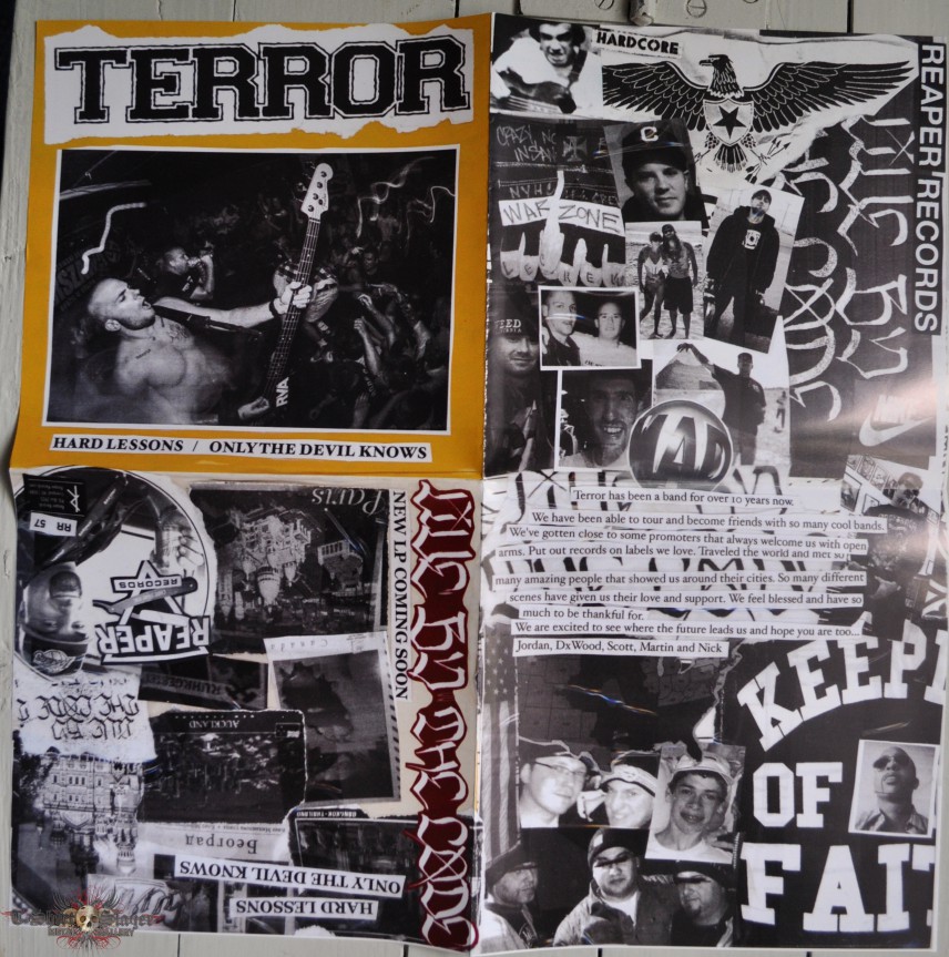 TERROR Hard Lessons / Only The Devil Knows 7&quot; Original Clear Vinyl