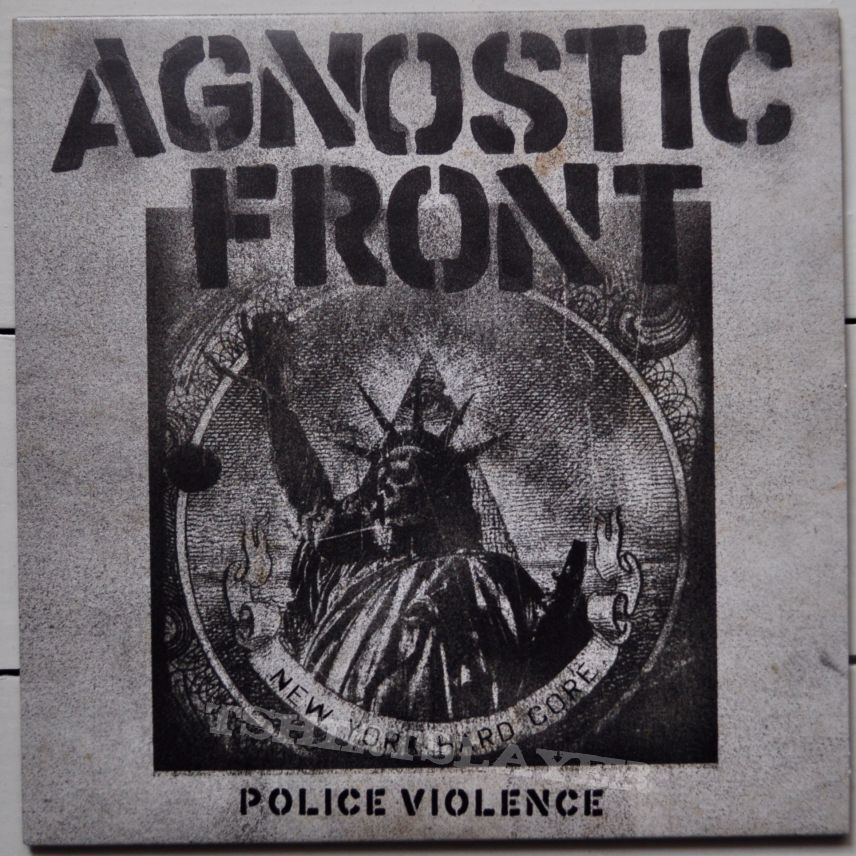 AGNOSTIC FRONT Police Violence Original Clear With Red Splatter Vinyl