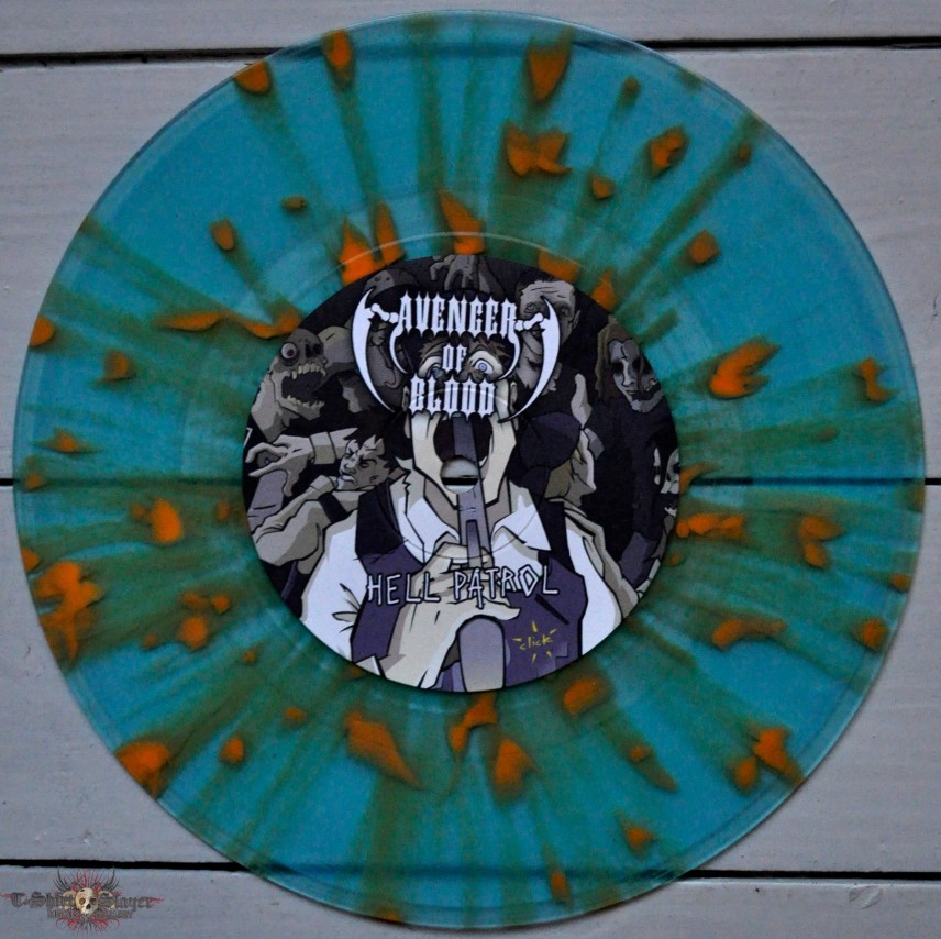 Avenger OF Blood / Witchaven Speed &amp; Spikes Vol. V Blue Transparent With Orange Splatter Original Vinyl