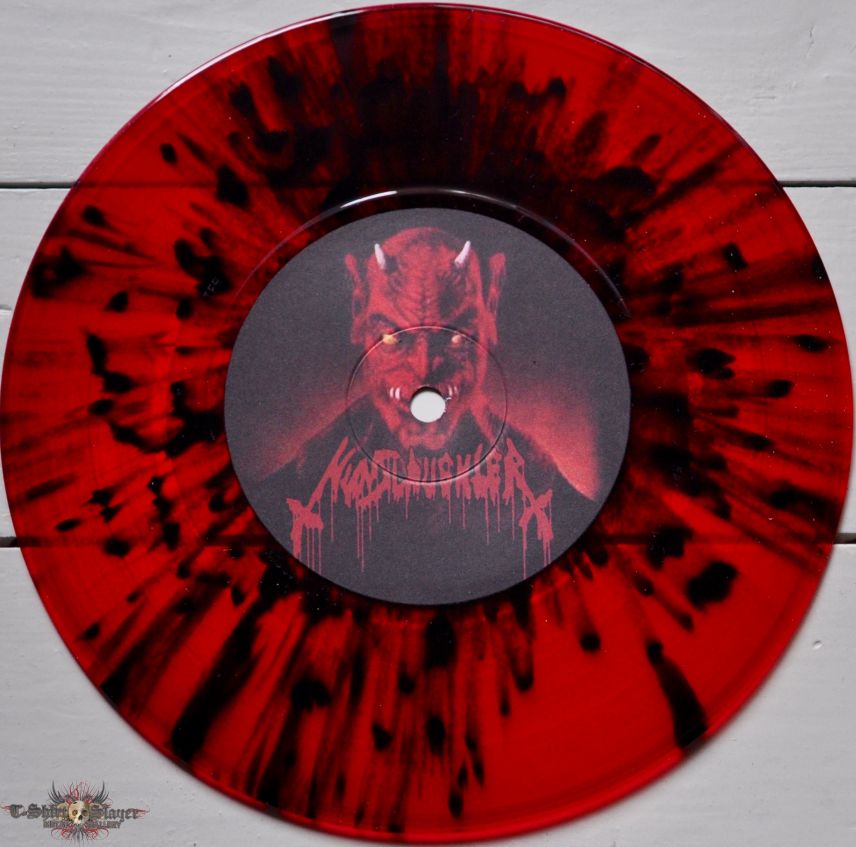 NUNSLAUGHTER / SOULLESS Scorn On The 4th Of July 7" Original Red / Black Splatter Vinyl NUNSLAUGHTER / SOULLESS Scorn On The 4th Of July 7" Original Red / Black Splatter Vinyl
